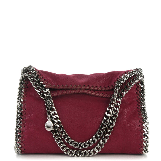 Shaggy Deer Mini Falabella Fold Over Tote Plum