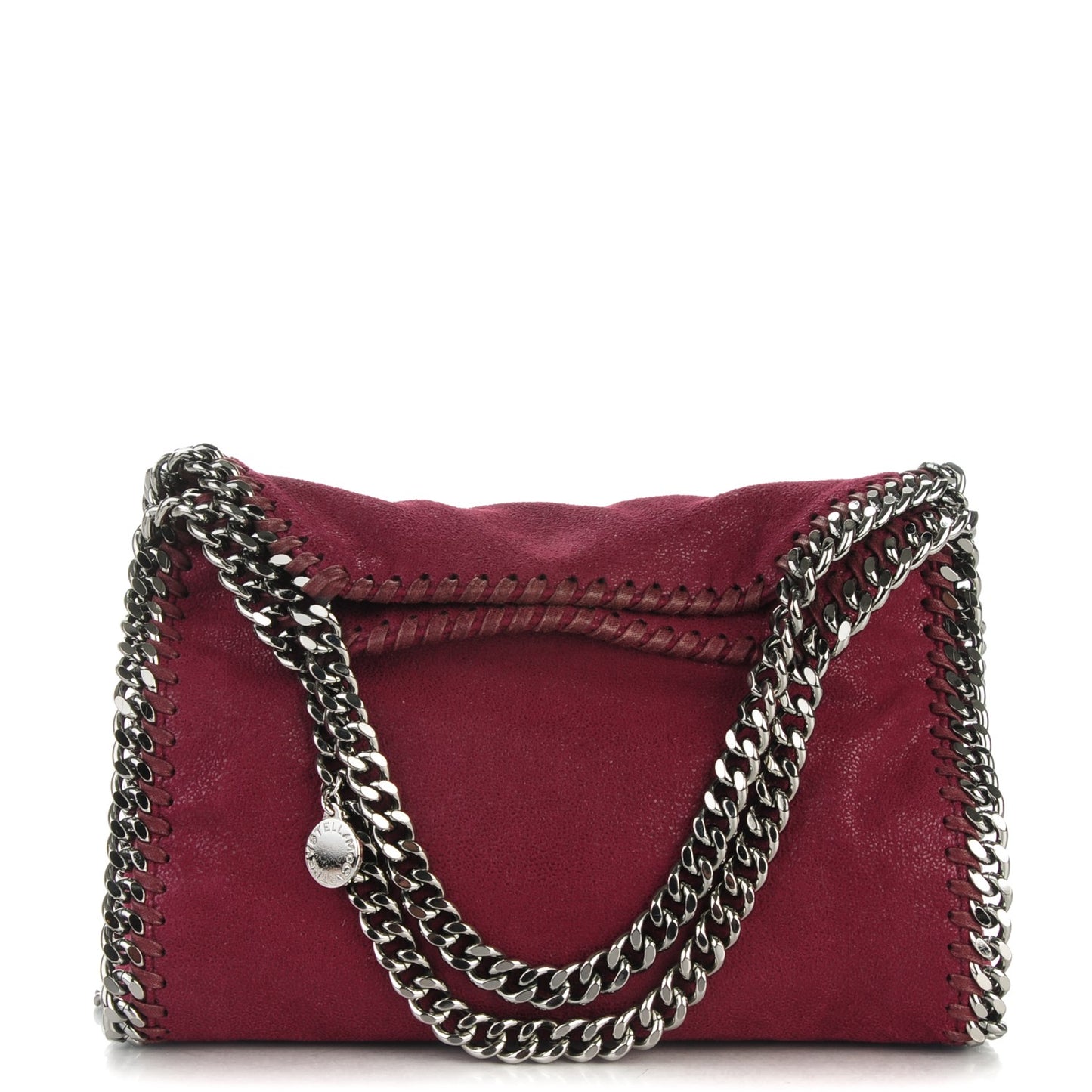 Shaggy Deer Mini Falabella Fold Over Tote Plum