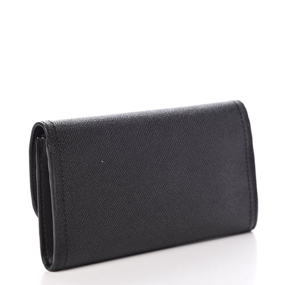 Burberry Grainy Calfskin Ashton Continental Flap Wallet Black 3 of 6