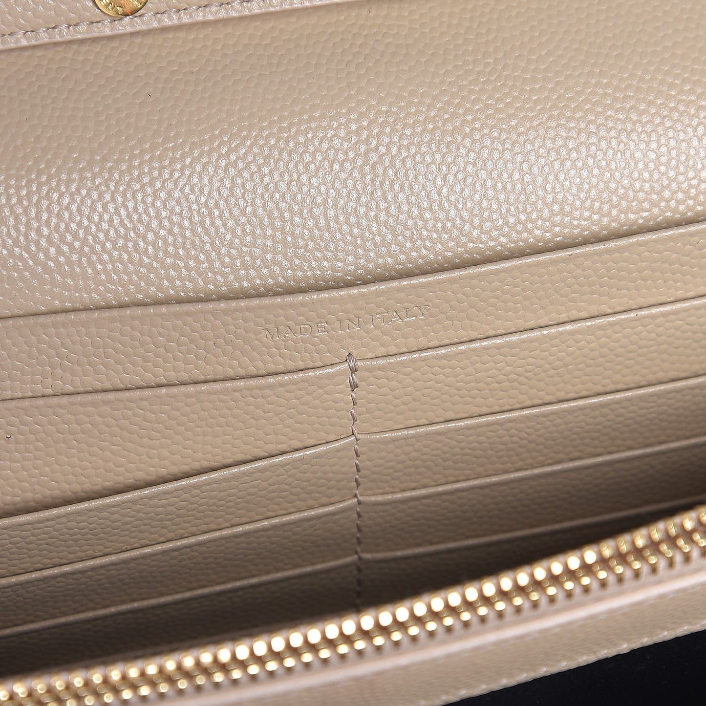 Grain De Poudre Matelasse Chevron Monogram Chain Wallet Nude Powder
