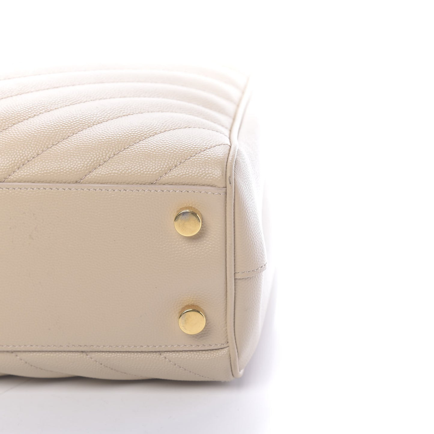 Grain De Poudre Matelasse Chevron Monogram Shopping Bag Nude Powder