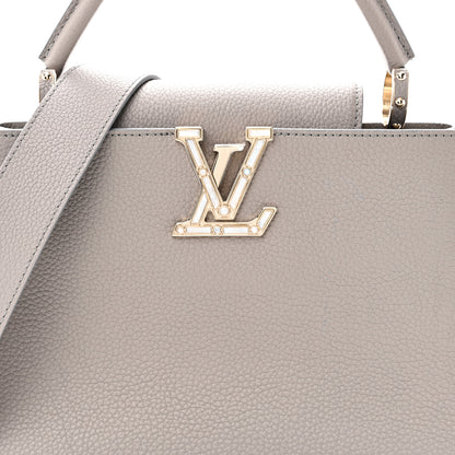 Louis Vuitton Taurillon Moonstone Capucines MM  Galet 7 of 10