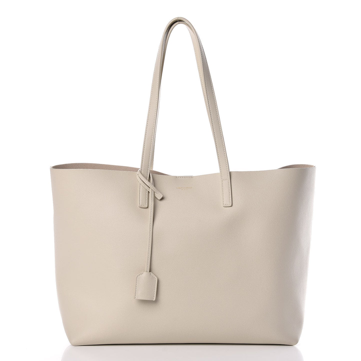 Calfskin Large Shopping Tote Crema Soft