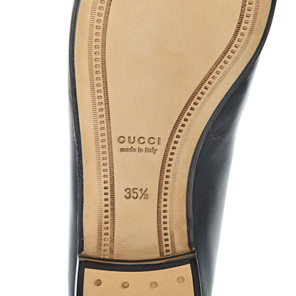 Gucci Lambskin Womens Brixton Horsebit Loafers 35.5 Black 6 of 9