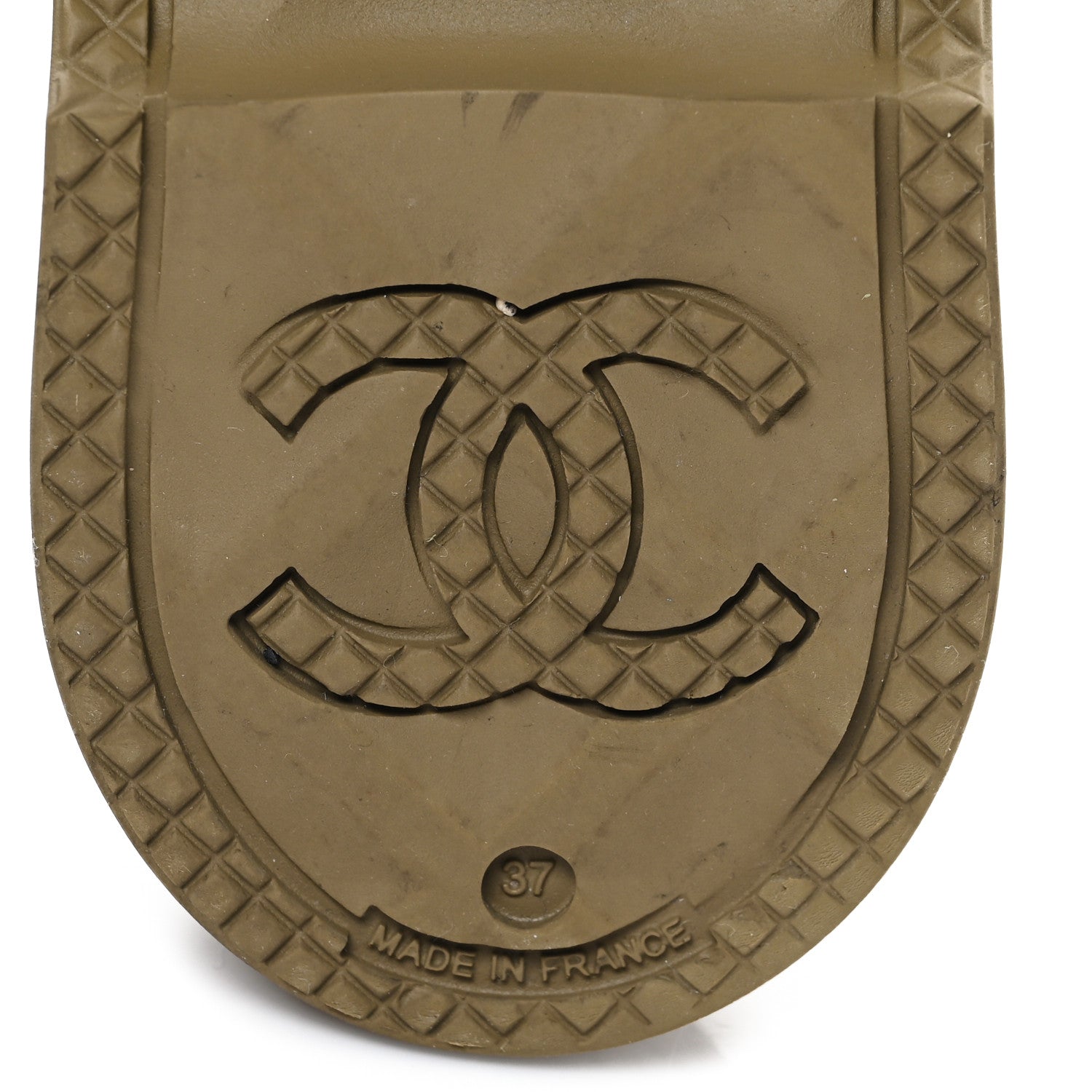 Chanel Caoutchouk CC High Boots 37 Khaki 7 of 10