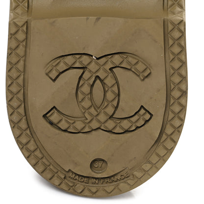 Chanel Caoutchouk CC High Boots 37 Khaki 7 of 10