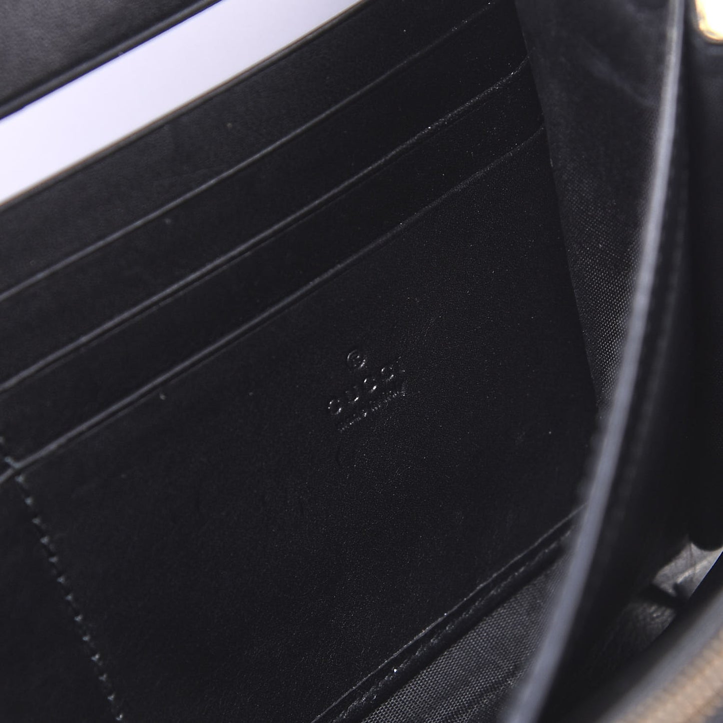 Calfskin Matelasse GG Marmont Chain Wallet Black