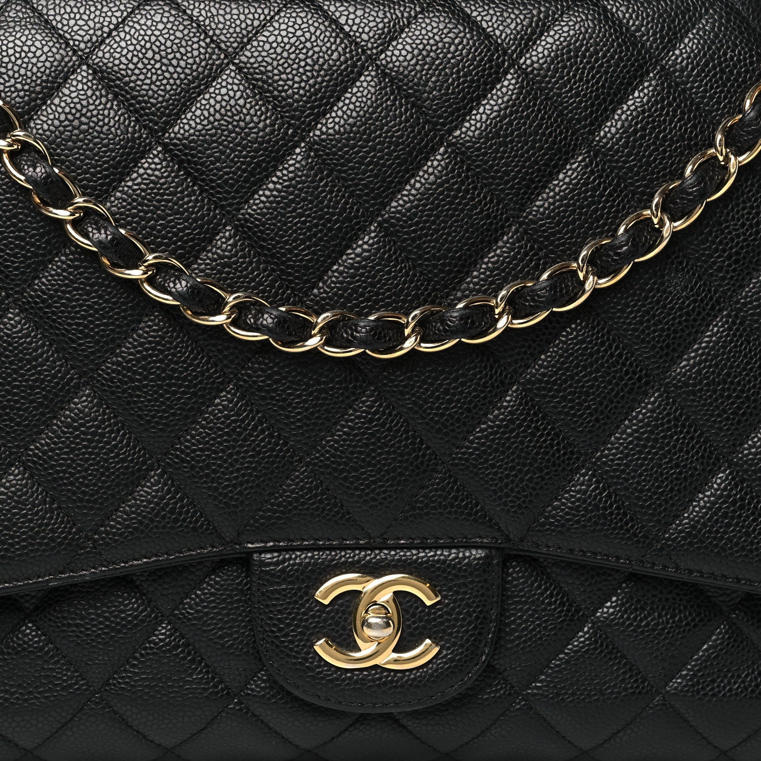 Chanel Caviar Quilted Maxi Single Flap Black 8 of 12