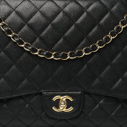 Chanel Caviar Quilted Maxi Single Flap Black 8 of 12