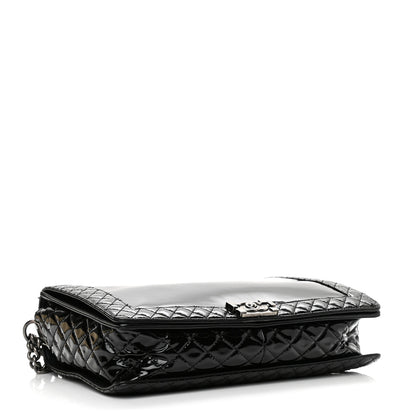 Chanel Patent Large Boy Reverso Flap Black 4 of 13