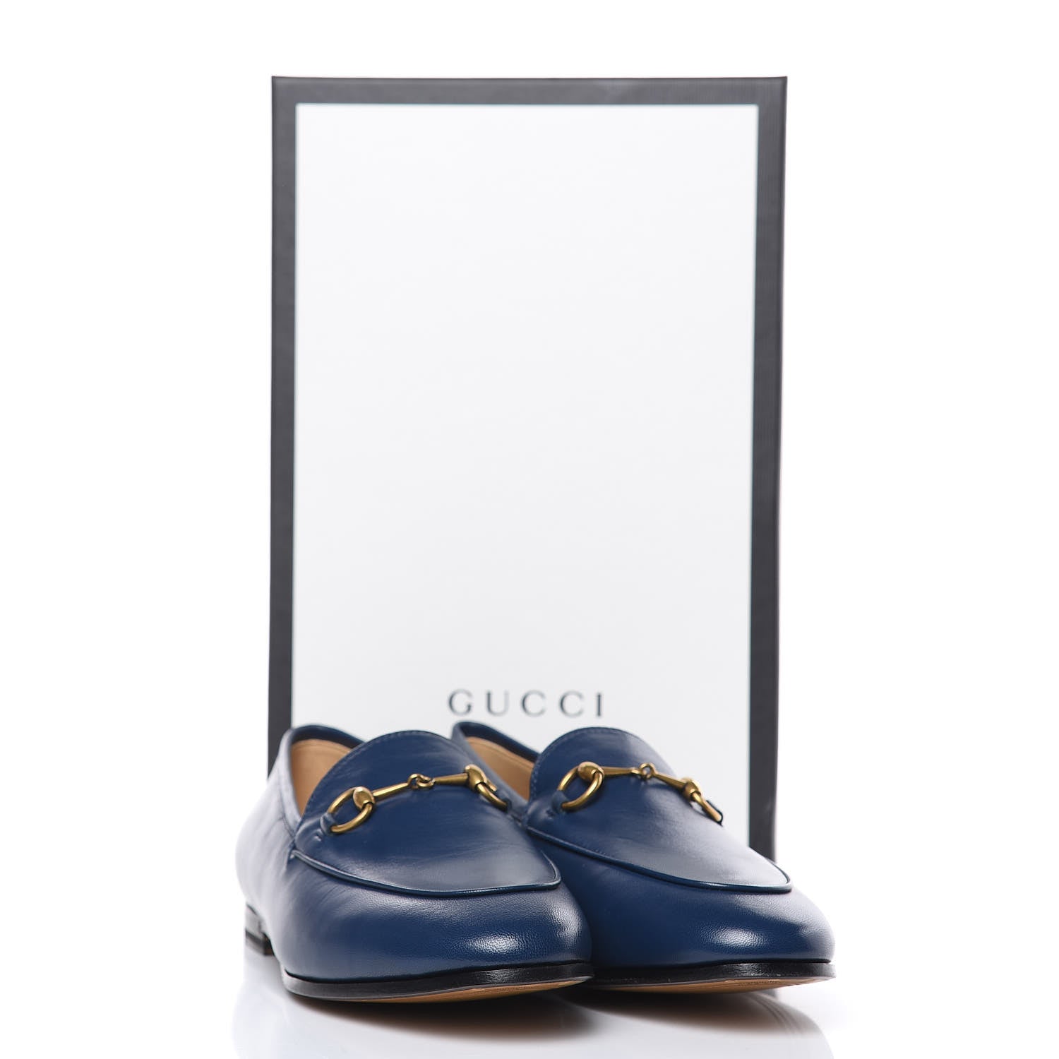 Gucci Malaga Kid Womens Jordaan Loafers 38 Blue Agata 10 of 10