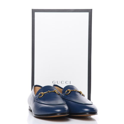Gucci Malaga Kid Womens Jordaan Loafers 38 Blue Agata 10 of 10