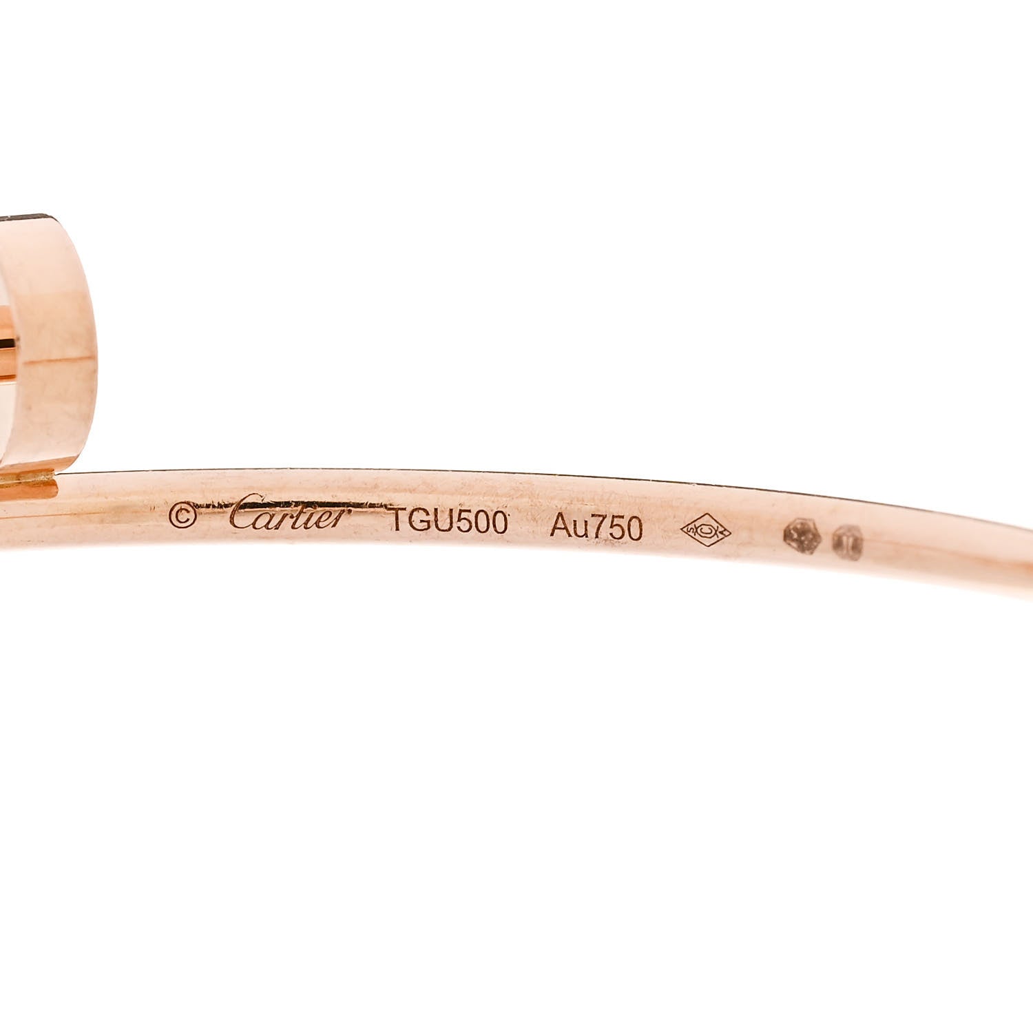 Cartier 18K Pink Gold Large Juste Un Clou Hoop Earrings 4 of 4