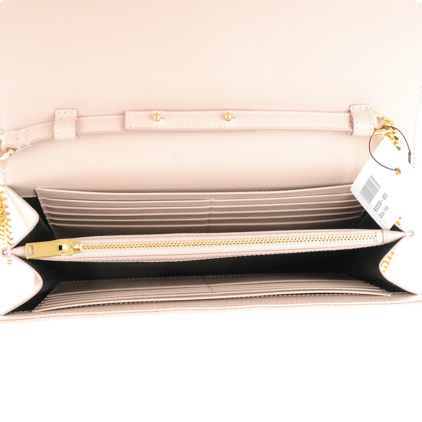Grain De Poudre Matelasse Chevron Monogram Chain Wallet Rose Antic