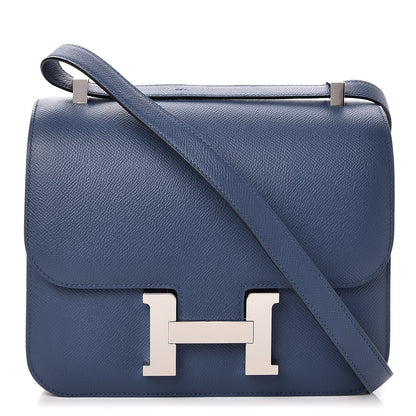 Hermes Epsom Constance 24 Bleu Agate Gris Mouette 1 of 23