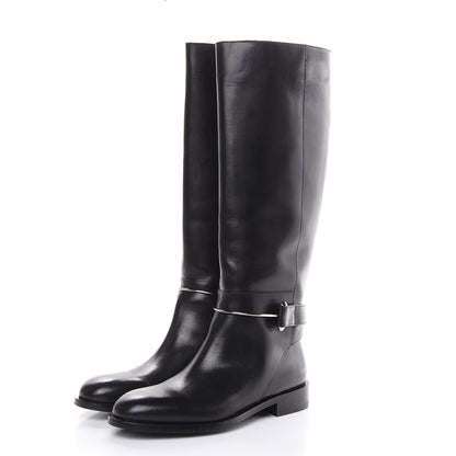 Balenciaga Calfskin Knee High Boots 40 Black 3 of 12