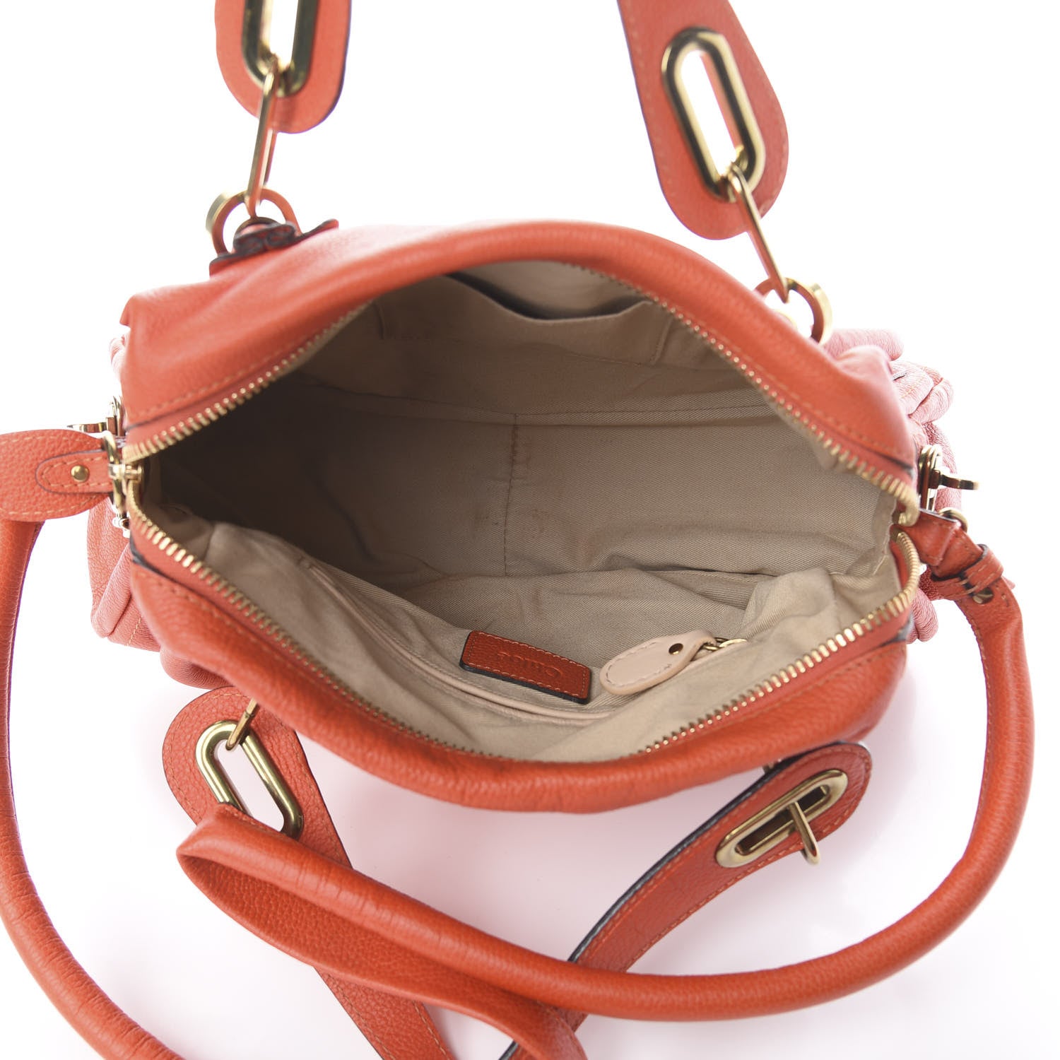 Chloe Calfskin Medium Paraty Orange Mechanic 4 of 7
