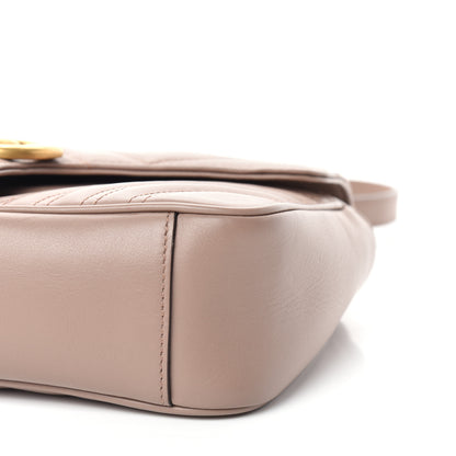 Gucci Calfskin Matelasse Small GG Marmont Shoulder Bag Porcelain Rose 9 of 10