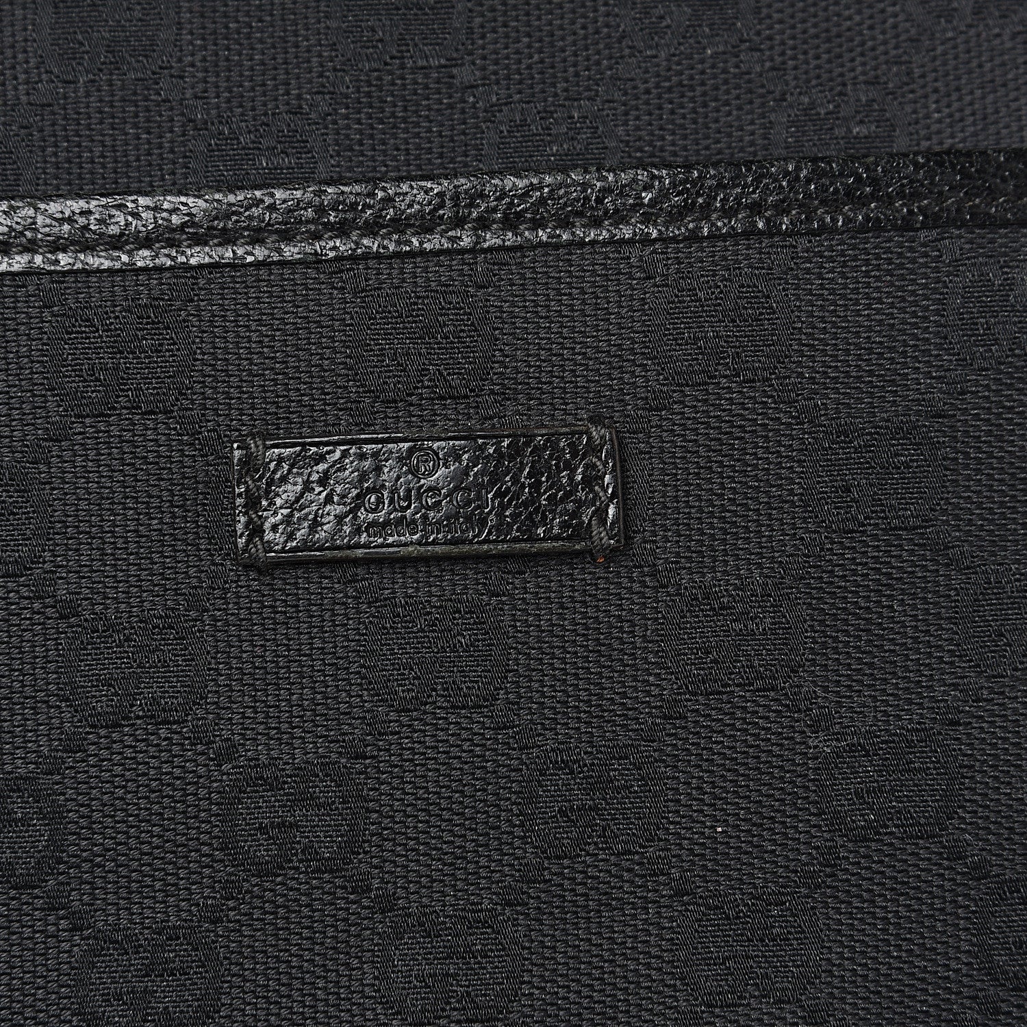 Gucci Monogram Flat Messenger Bag Black 8 of 10