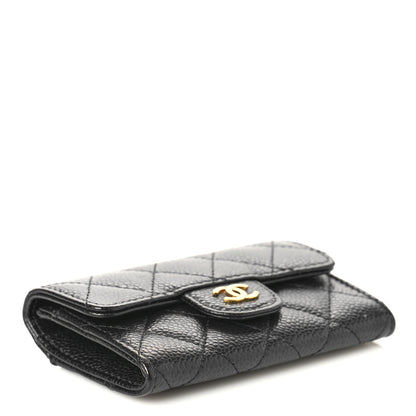 Chanel Caviar Quilted Flap Card Holder Wallet Black 4 of 11