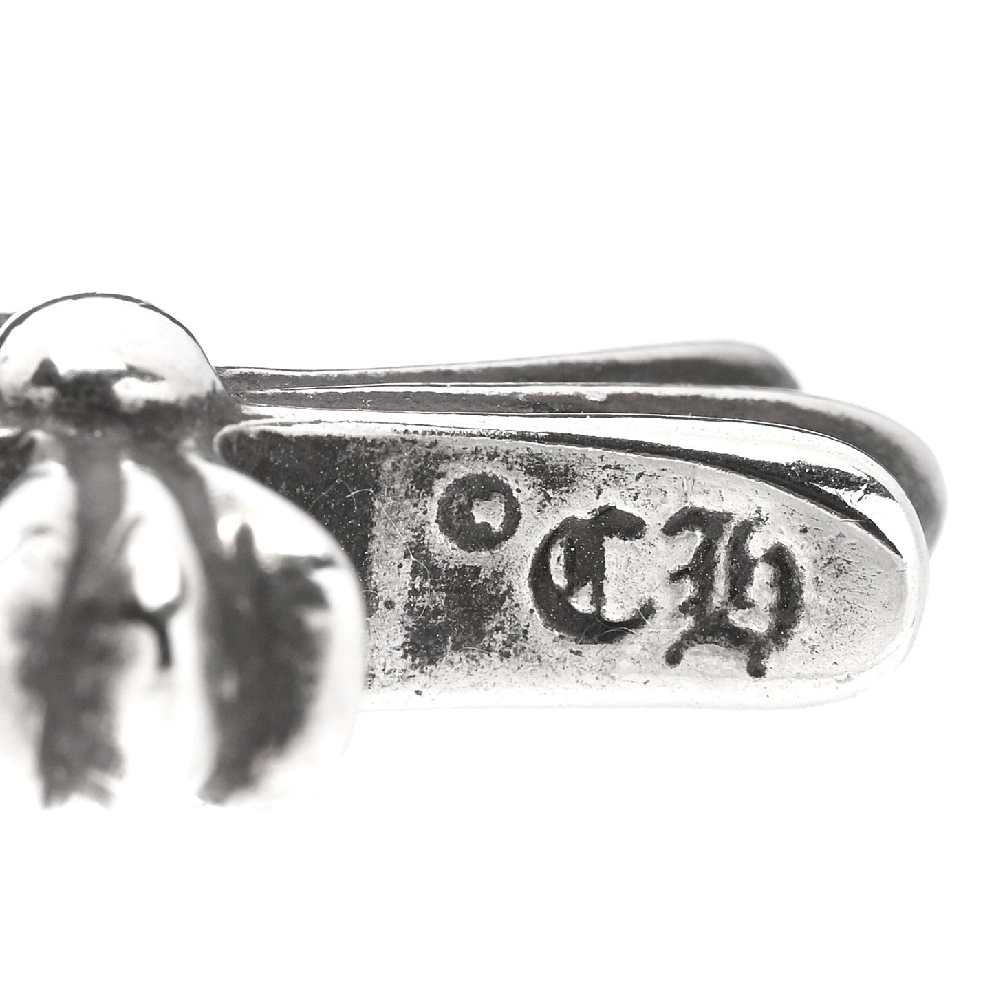 Sterling Silver Baby Fat Cross Single Earring