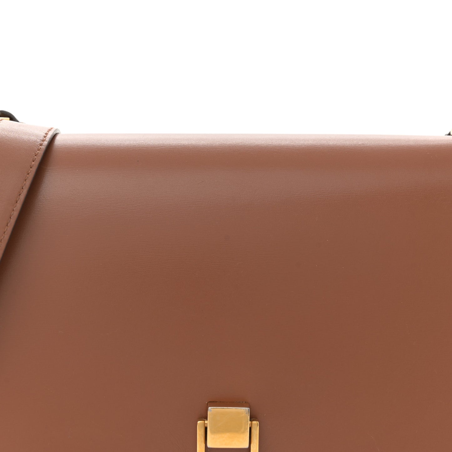 Smooth Calfskin Carre Satchel Brick