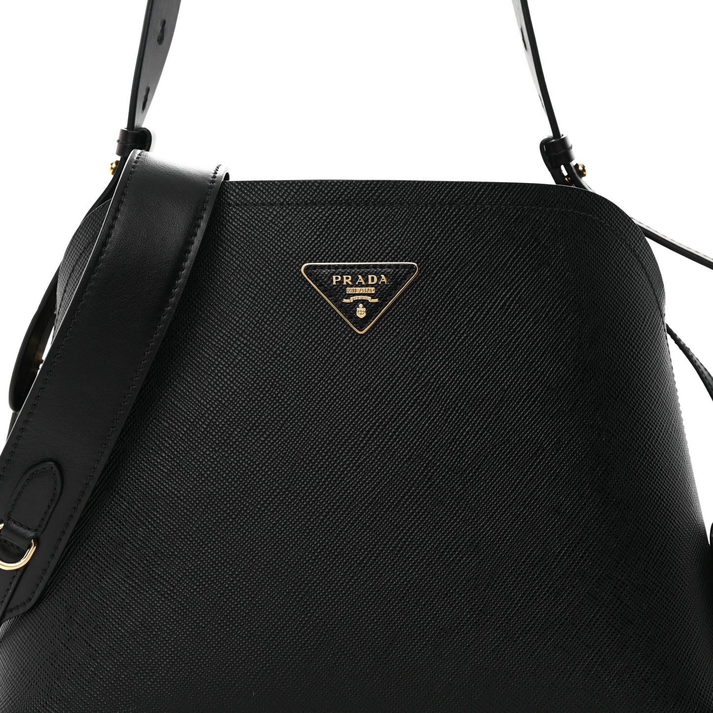 Saffiano Cuir Small Matinee Tote Black