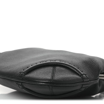 Burberry Goatskin Kiss Lock Frame Shoulder Bag Black 10 of 14