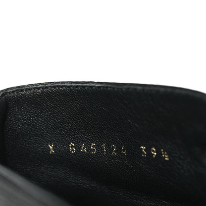 Chanel Calfskin CC Lace Up Combat Boots 39.5 Black 7 of 8