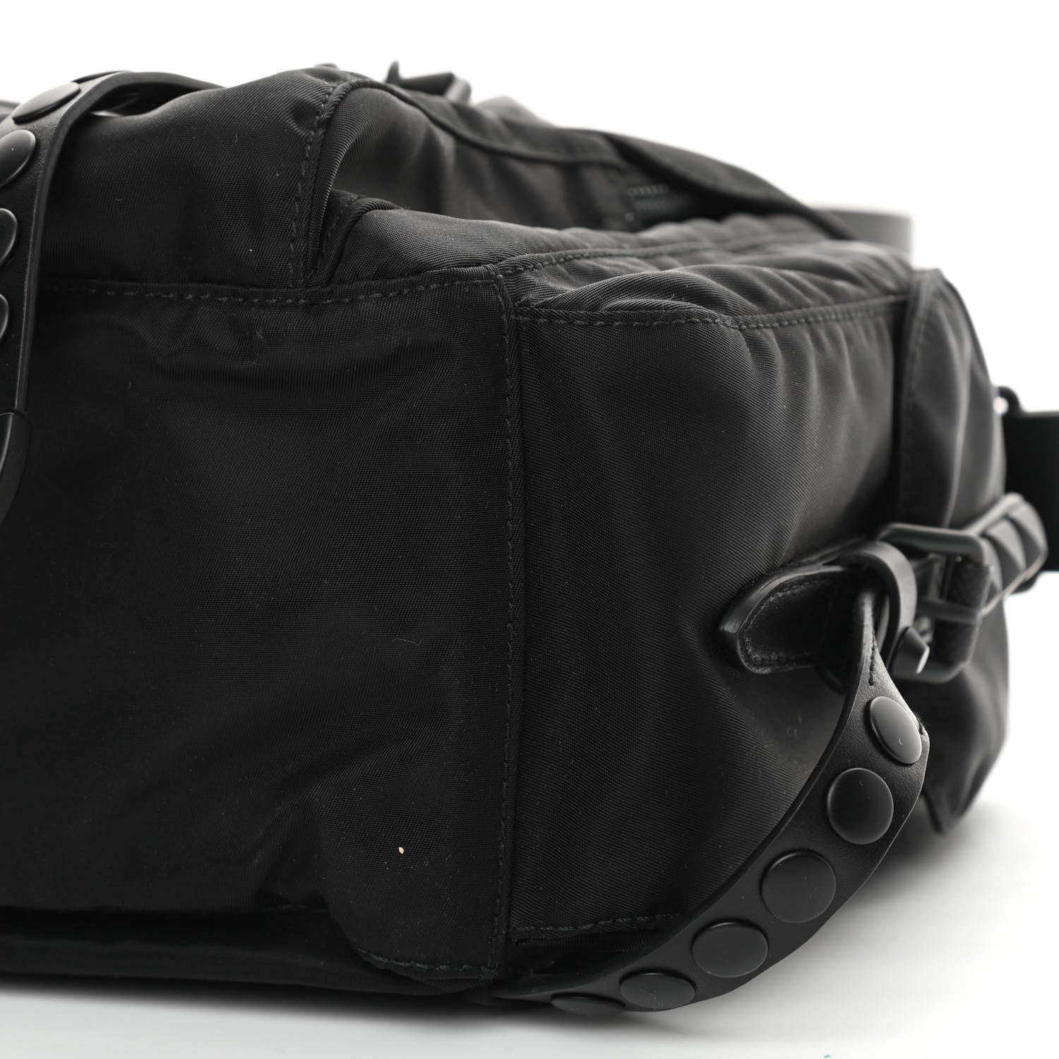 Prada Nylon New Vela Studded Messenger Bag Black 10 of 10