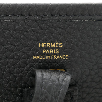 Hermes Taurillon Clemence Evelyne TPM Black 6 of 12