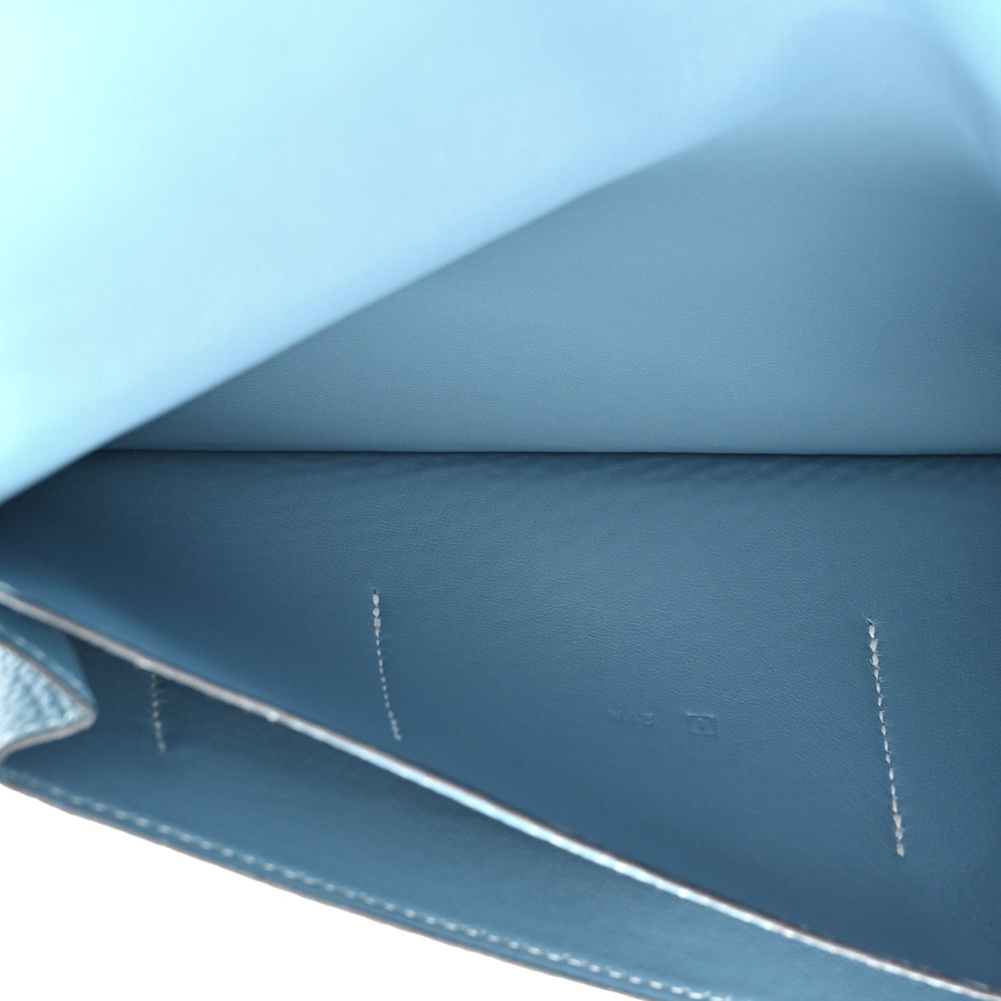 Togo Dogon Duo Wallet Blue Jean