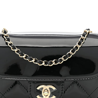 Chanel Patent Calfskin Quilted Mini Clutch Black 8 of 10