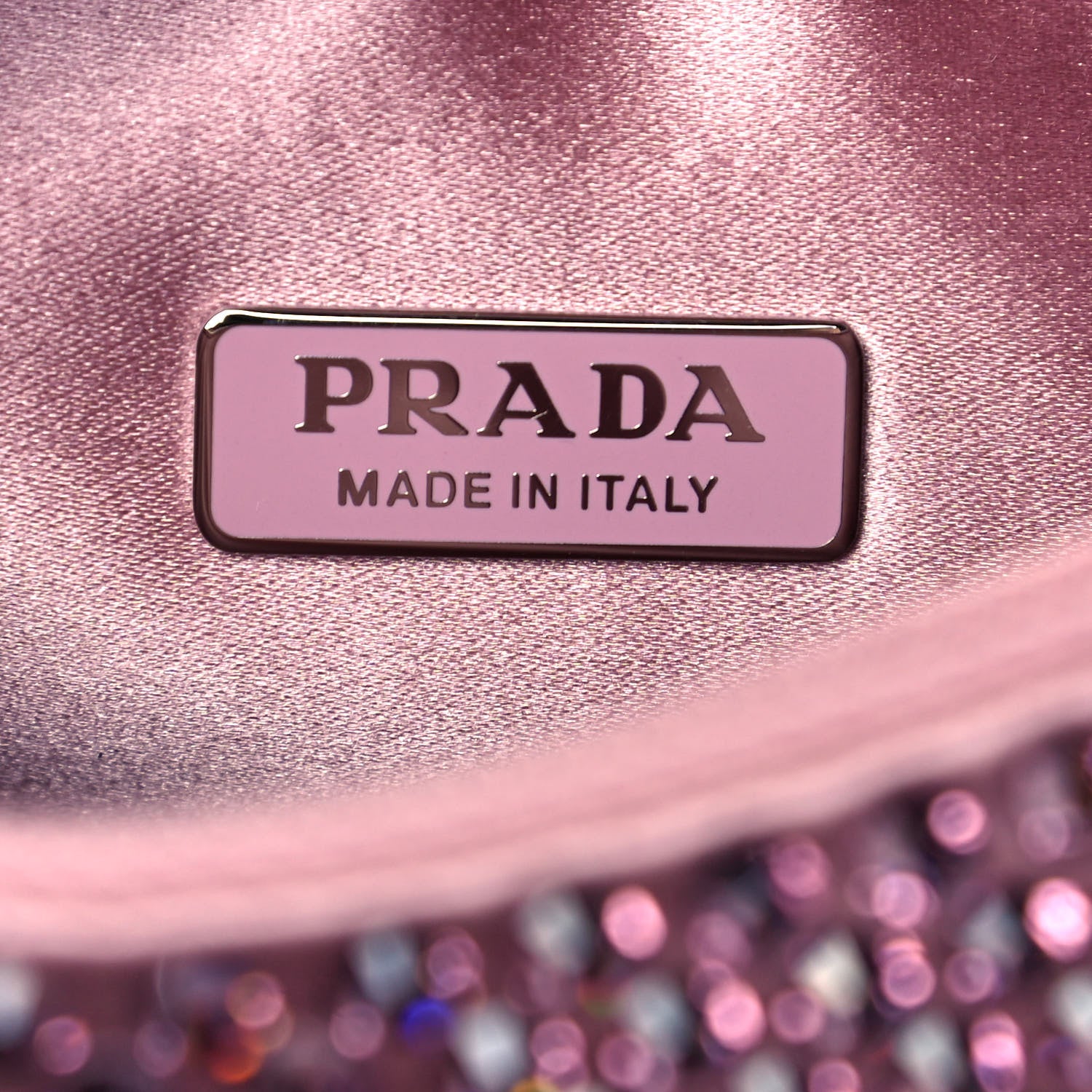 Prada Satin Crystal Mini Re-Edition 2000 Bag Alabastro 6 of 11