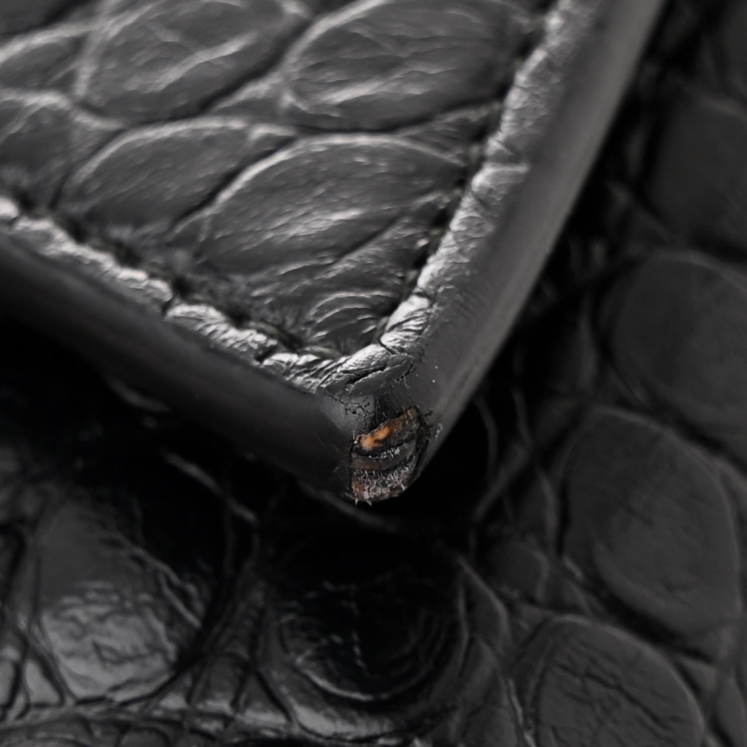 Balenciaga Extra Supple Calfskin Crocodile Embossed Monochrome XS Downtown Shoulder Bag Black 12 of 12