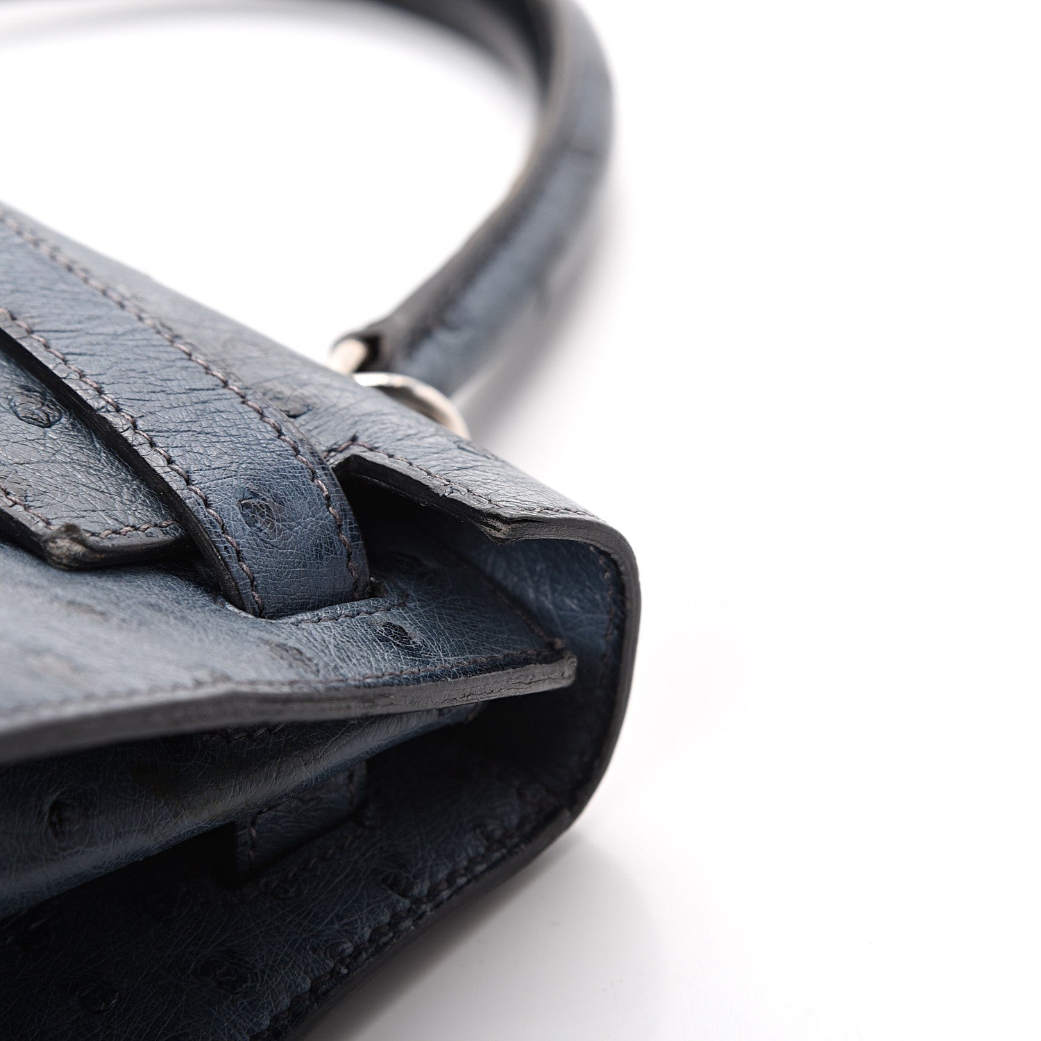 Hermes Ostrich Kelly Sellier 28 Bleu Roi 45 of 49