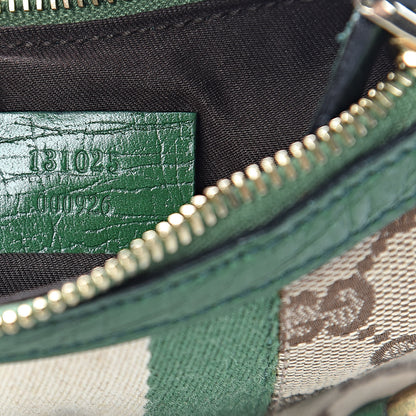 Gucci Monogram Web Horsebit Small Shoulder Bag Green 7 of 10