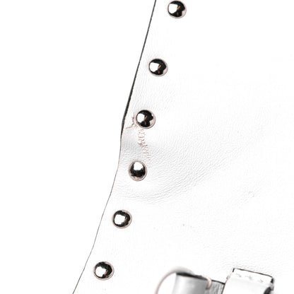 Valentino Garavani Lambskin Free Rockstud Spike Wallet on Chain Optic White 12 of 14