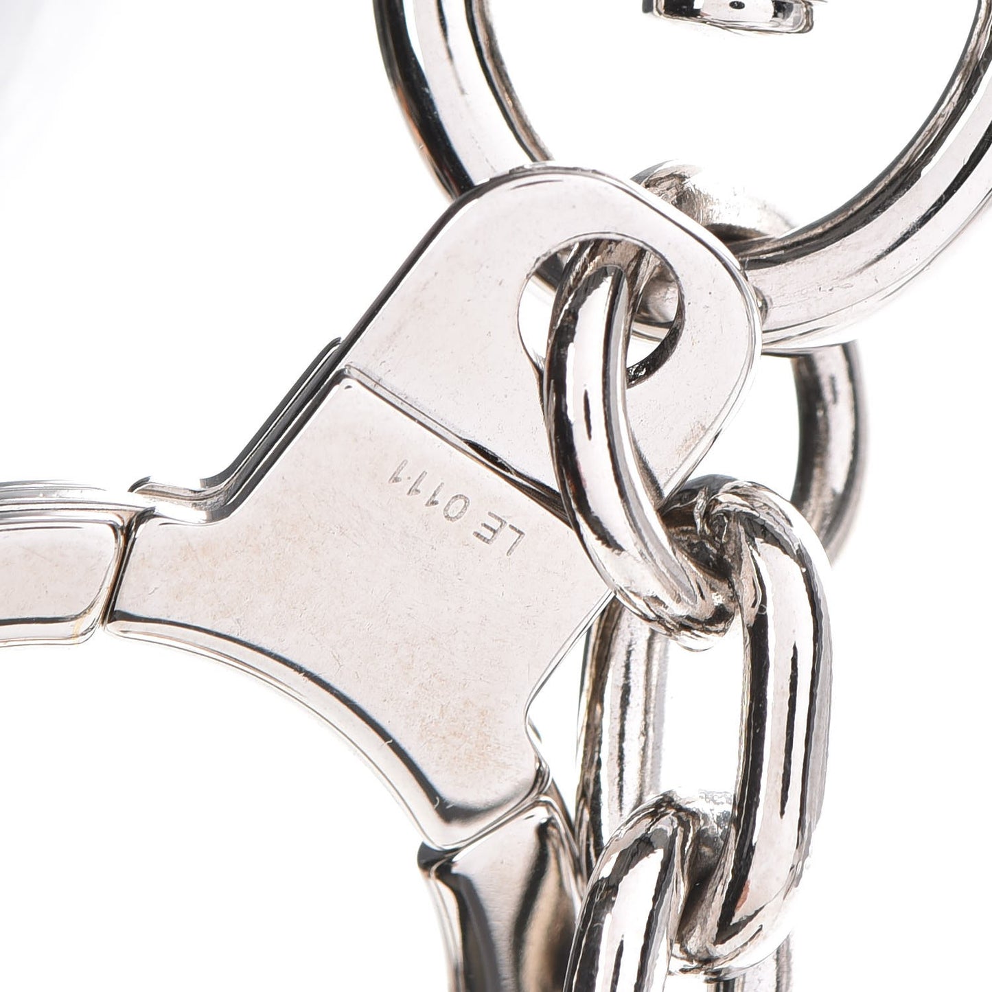 LV Initials Key Holder Silver