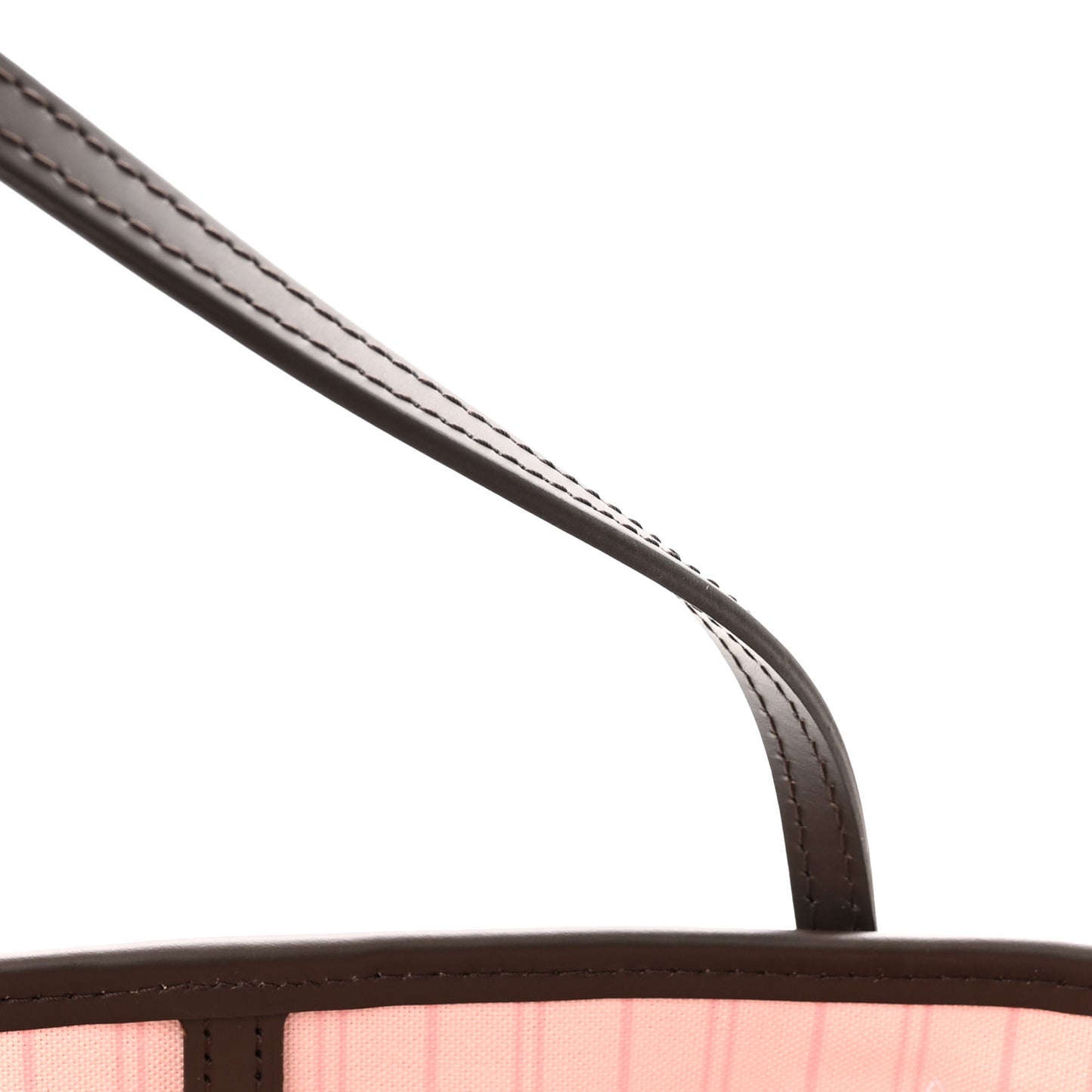 LOUIS VUITTON Damier Ebene Neo Neverfull MM Rose Ballerine