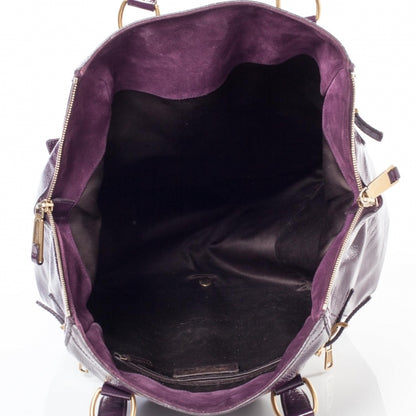 Saint Laurent XL Patent Downtown Tote Violet 10 of 11