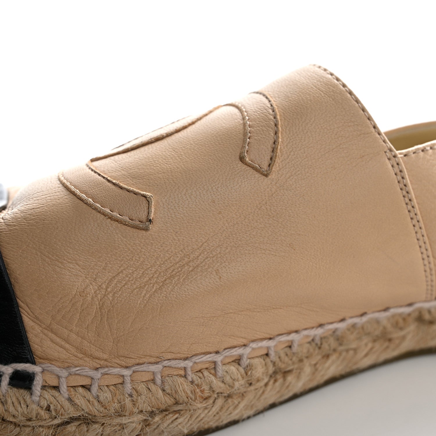 Chanel Lambskin CC Espadrilles 41 Beige Black 12 of 13