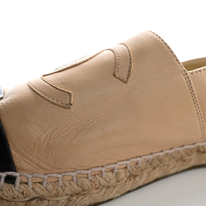Chanel Lambskin CC Espadrilles 41 Beige Black 12 of 13