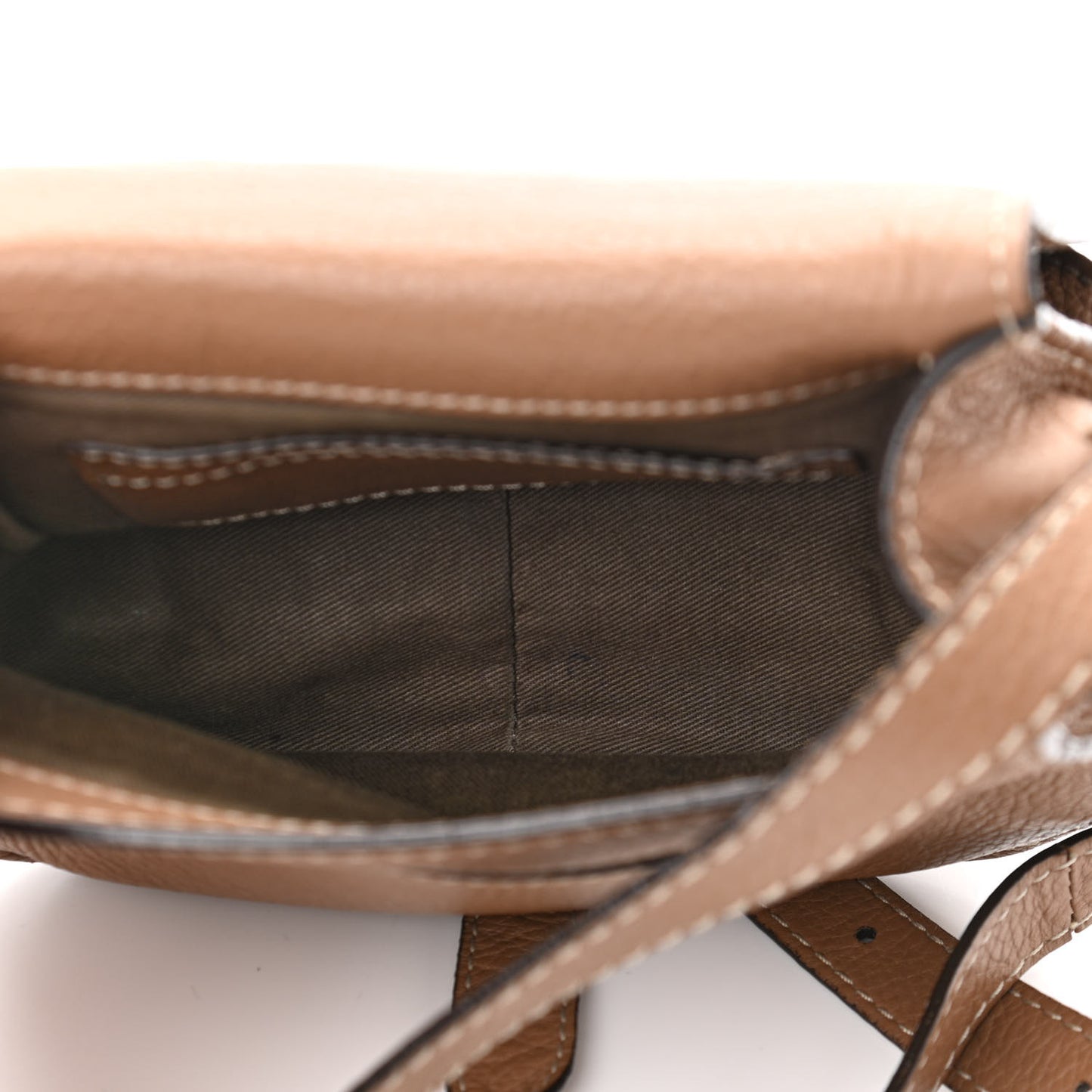 Calfskin Mini Marcie Round Crossbody Bag Nut