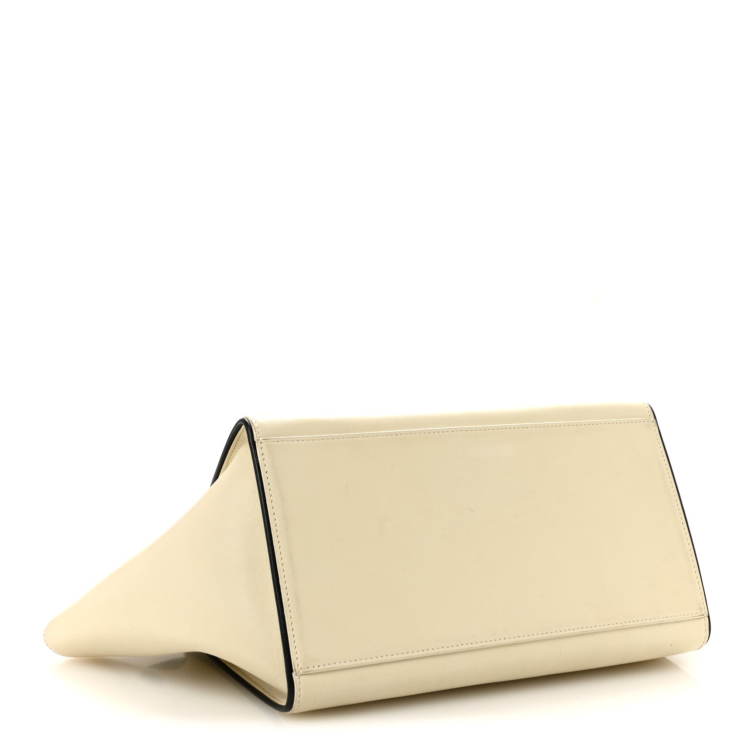 Celine Smooth Calfskin Small Trapeze White Black 4 of 14