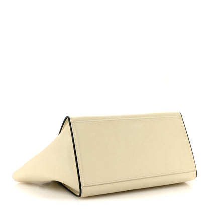 Celine Smooth Calfskin Small Trapeze White Black 4 of 14