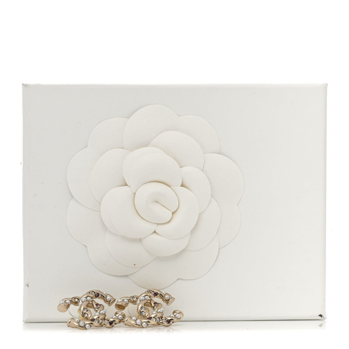 Pearl CC Earrings Gold Pink