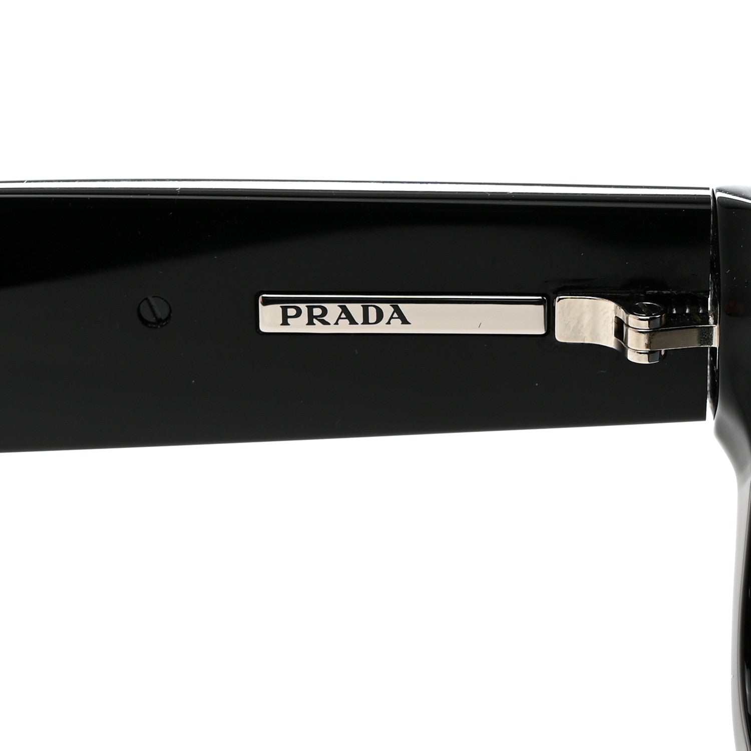 Prada Acetate Rectangular Sunglasses SPR A03 Black 6 of 10