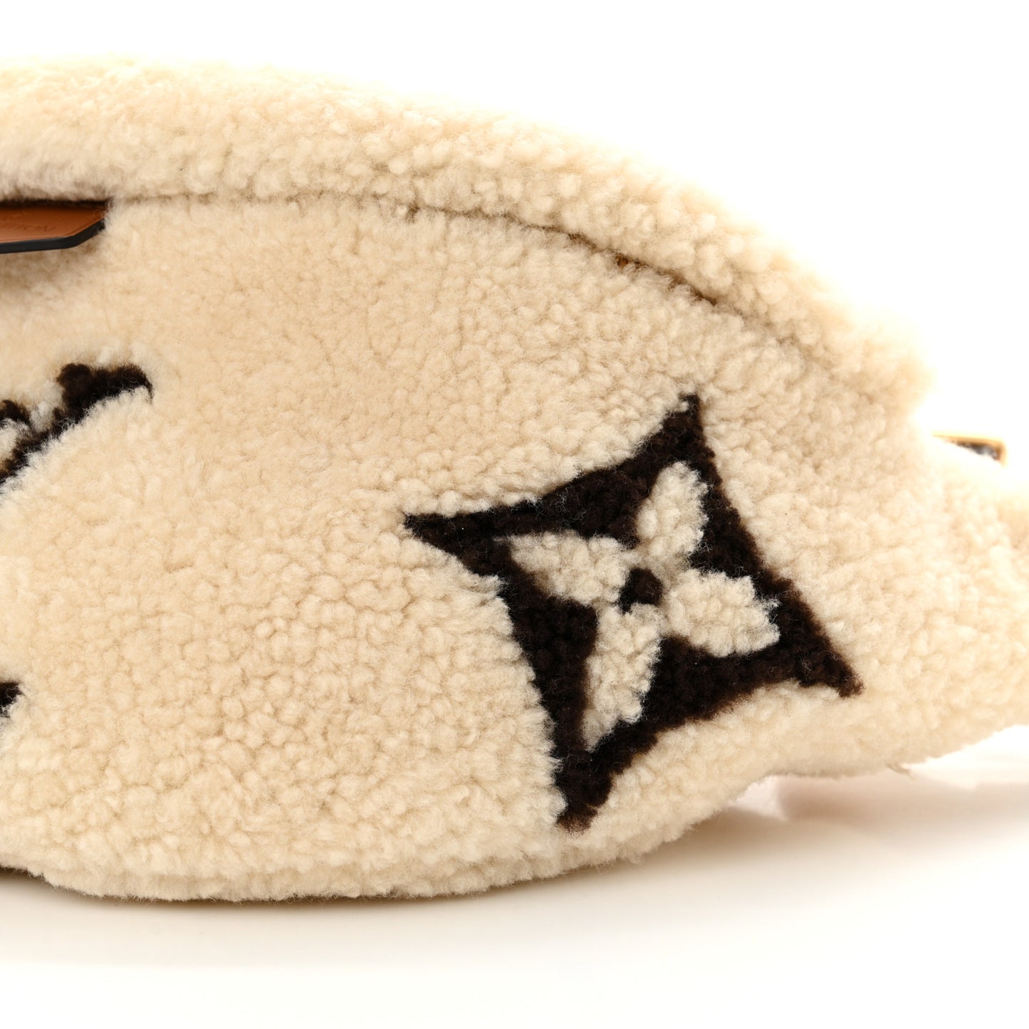 Shearling Monogram LV Ski Bumbag Cream Brown