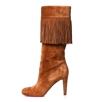 Christian Louboutin Veau Velours Majung 85 Boots 39.5 Ecureuil 1 of 6